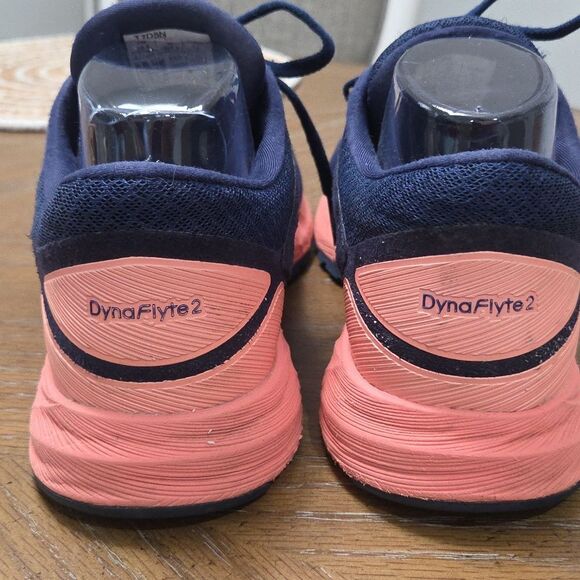 ASICS Women’s Dynaflyte 2 Running Sneakers Shoes Navy And Peach Sz 10M - Picture 5 of 10